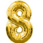 34 İNC FOLYO BALON RAKAM ALTIN 8