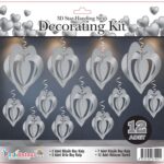 3D TAVAN SÜS 12 Lİ KALP GÜMÜŞ