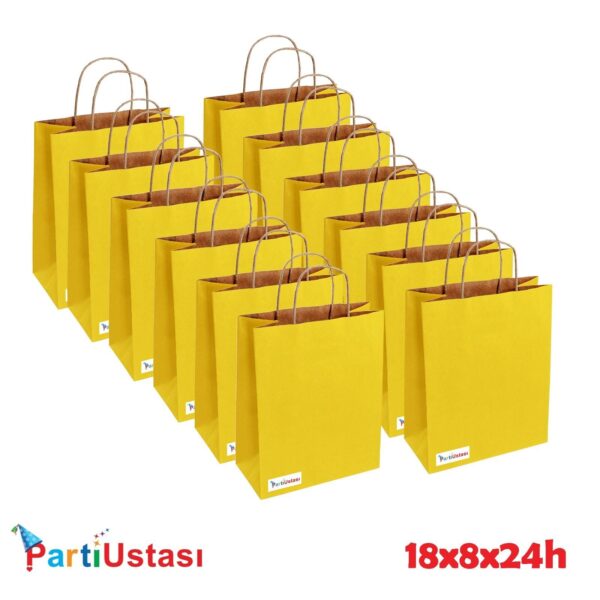 ÇANTA BÜKÜM SAPLI 18 X 8 X24 H (25AD) SARI