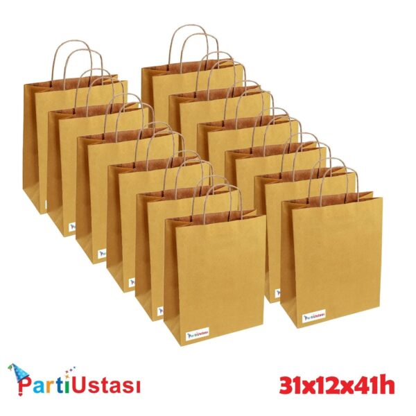 ÇANTA BÜKÜM SAPLI 31 X 12 X 41 H (25AD) ALTIN