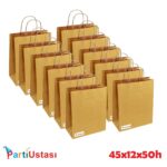 ÇANTA BÜKÜM SAPLI 45 X 12 X 50 H (25AD) ALTIN