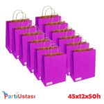 ÇANTA BÜKÜM SAPLI 45 X 12 X 50 H (25AD) MOR