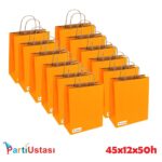 ÇANTA BÜKÜM SAPLI 45 X 12 X 50 H (25AD) TURUNCU