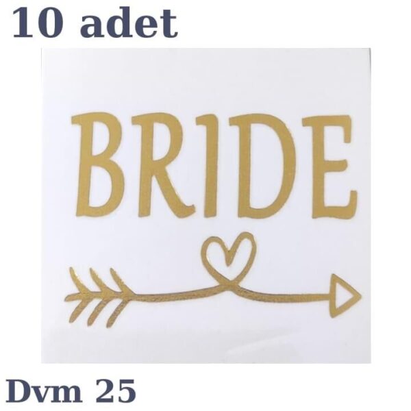 DÖVME BRİDE ALTIN AŞK OKU NO:25 10 LU