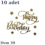 DÖVME HAPPY BİRTHDAY ALTIN NO:39 10 LU