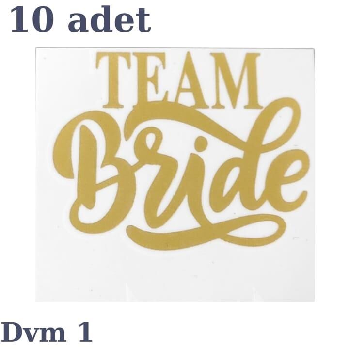 DÖVME TEAM BRİDE ALTIN NO:1 10 LU DÖVME TEAM BRİDE ALTIN NO:1 10 LU - Görsel 1