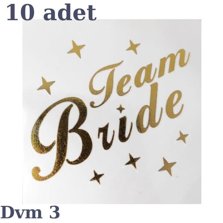 DÖVME TEAM BRİDE ALTIN NO:3 10 LU DÖVME TEAM BRİDE ALTIN NO:3 10 LU - Görsel 1