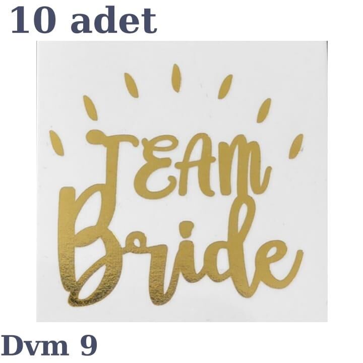 DÖVME TEAM BRİDE ALTIN NO:9 10 LU DÖVME TEAM BRİDE ALTIN NO:9 10 LU - Görsel 1