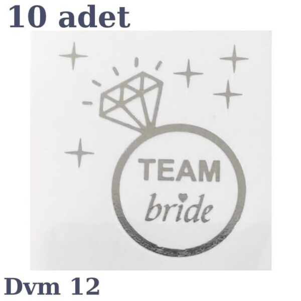 DÖVME TEAM BRİDE GÜMÜŞ NO:12 10 LU