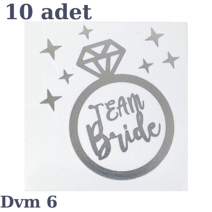 DÖVME TEAM BRİDE GÜMÜŞ NO:6 10 LU DÖVME TEAM BRİDE GÜMÜŞ NO:6 10 LU - Görsel 1