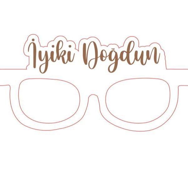 GÖZLÜK İYİKİ DOĞDUN BEYAZ 8 Lİ KAĞIT