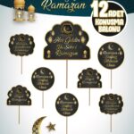 KONUŞMA BALONU SET 12 Lİ RAMAZAN SİYAH