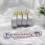 KURDELE SATEN 1 CM 10 METRE (1 PK 10 AD) BEYAZ