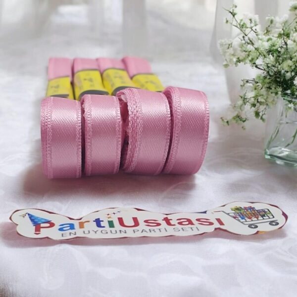 KURDELE SATEN 2 CM 10 METRE (1 PK 10 AD) PEMBE