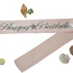 KUŞAK HAPPY BİRTDAY PEMBE GÜMÜŞ