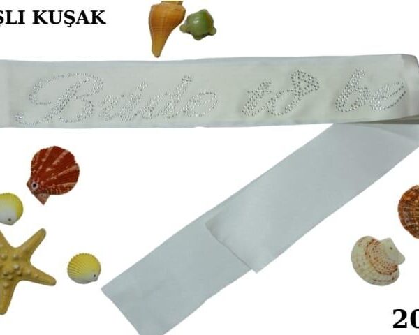 KUŞAK TAŞLI BRİDE TO BE BEYAZ GÜMÜŞ