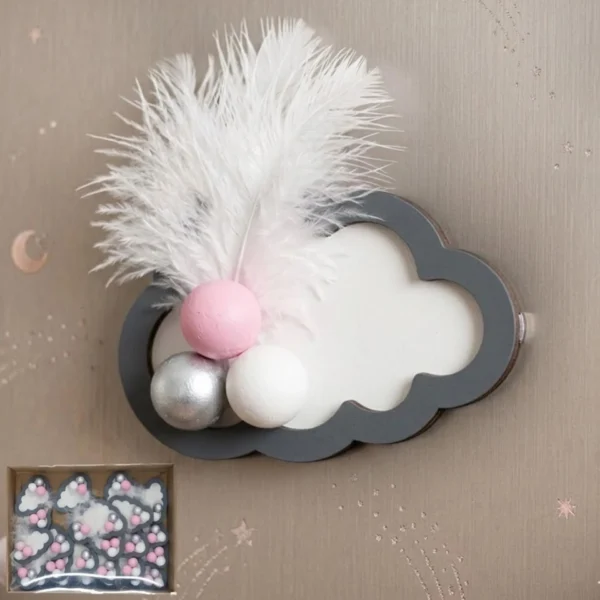 MAGNET BULUT GÜMÜŞ PEMBE 25 Lİ