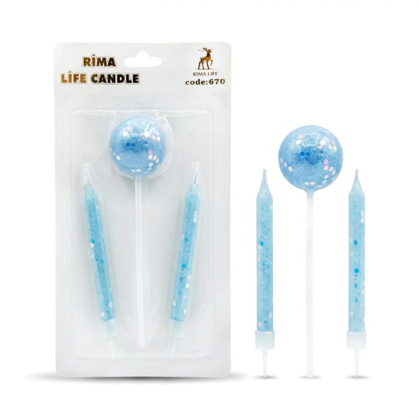 MUM İTHAL 10 CM NO:670 MAVİ SİMLİ