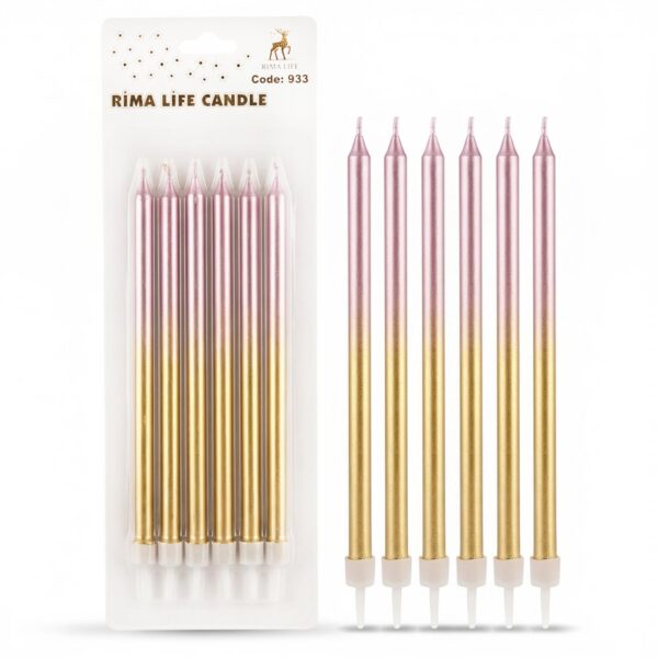 MUM İTHAL 15 CM NO:933 GOLD/PEMBE PARLAK