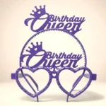 PLS RENKLİ GÖZLÜK TAÇ BİRTHDAY QUEEN MOR