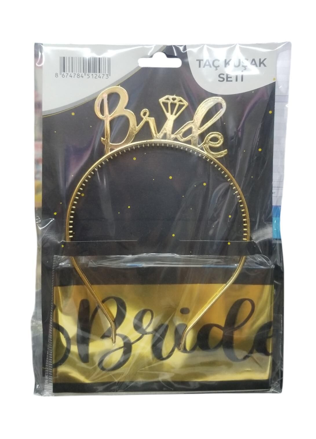 PLS SET TAÇ KUŞAK BRİDE GOLD PLS SET TAÇ KUŞAK BRİDE GOLD - Görsel 1