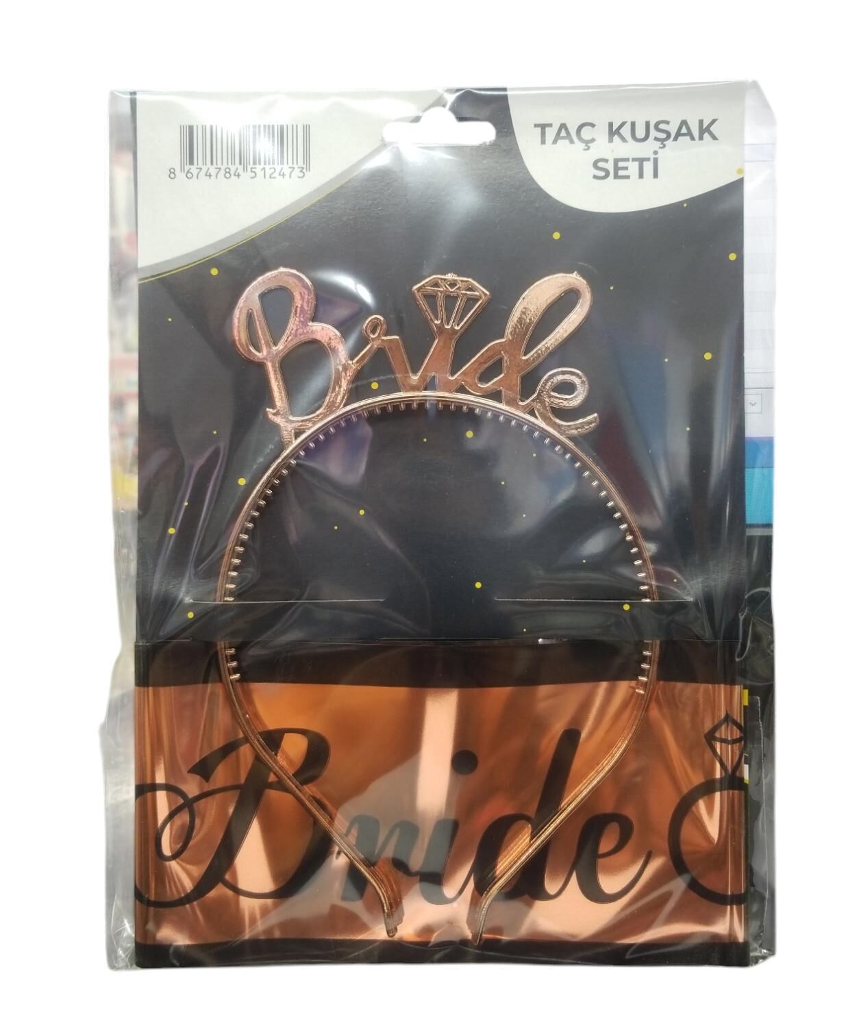PLS SET TAÇ KUŞAK BRİDE ROZ PLS SET TAÇ KUŞAK BRİDE ROZ - Görsel 1