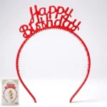 PLS RENKLİ TAÇ HAPPY BİRTHDAY KIRMIZI