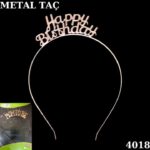 TAÇ METAL HAPPY BIRTHDAY BRONZ