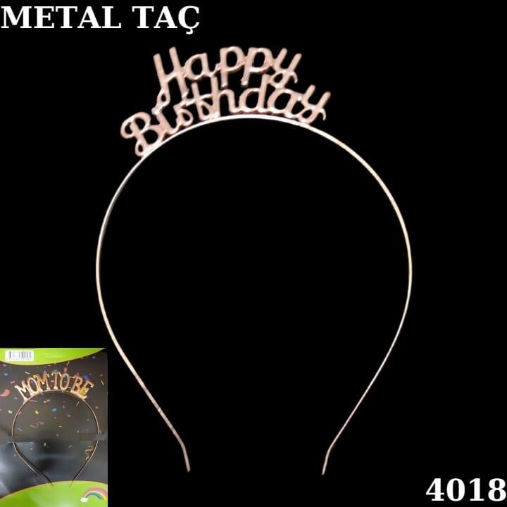 TAÇ METAL HAPPY BIRTHDAY BRONZ TAÇ METAL HAPPY BIRTHDAY BRONZ - Görsel 1