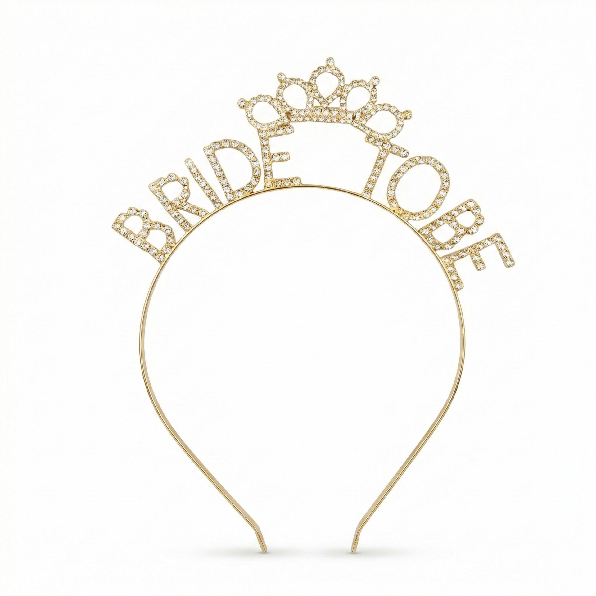 TAÇ TAŞLI METAL BRİDE TO BE KRALİÇE GOLD TAÇ TAŞLI METAL BRİDE TO BE KRALİÇE GOLD - Görsel 1