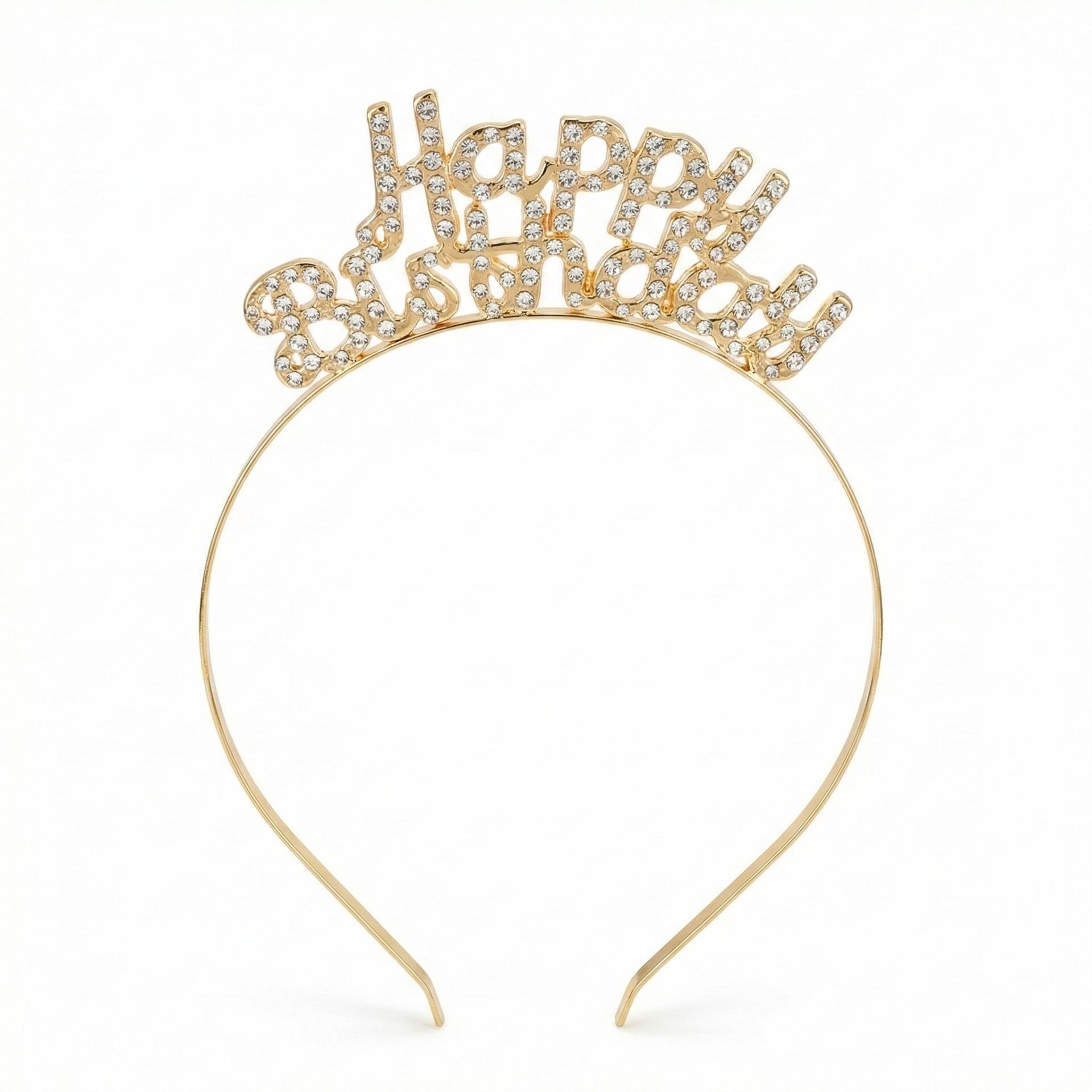 TAÇ TAŞLI METAL HAPPY BIRTHDAY GOLD TAÇ TAŞLI METAL HAPPY BIRTHDAY GOLD - Görsel 1
