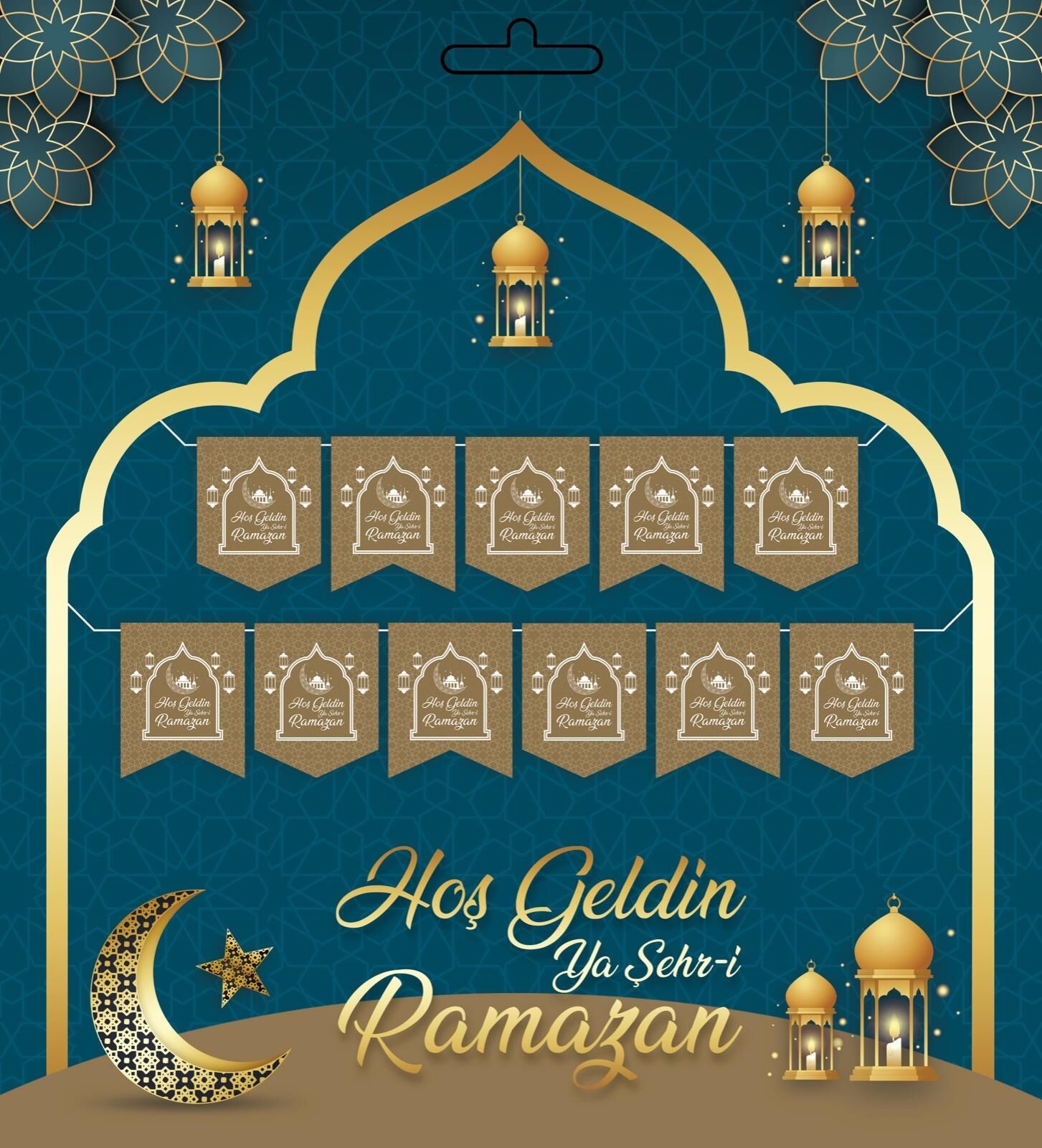 YAZI ZARF BANNER RAMAZAN GOLD YAZI ZARF BANNER RAMAZAN GOLD - Görsel 1