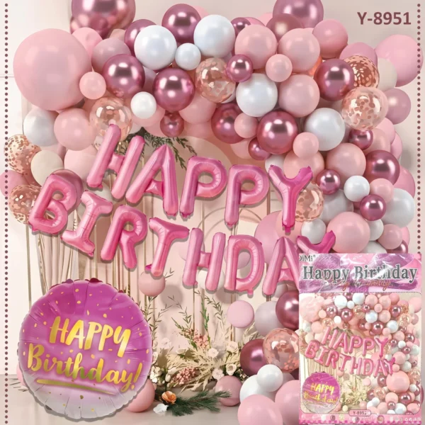 FOLYO SET HAPPY BIRTHDAY Y-8951 PEMBE