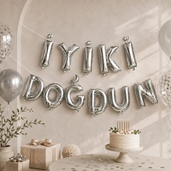 SET İYİKİ DOĞDUN FOLYO BALON GÜMÜŞ